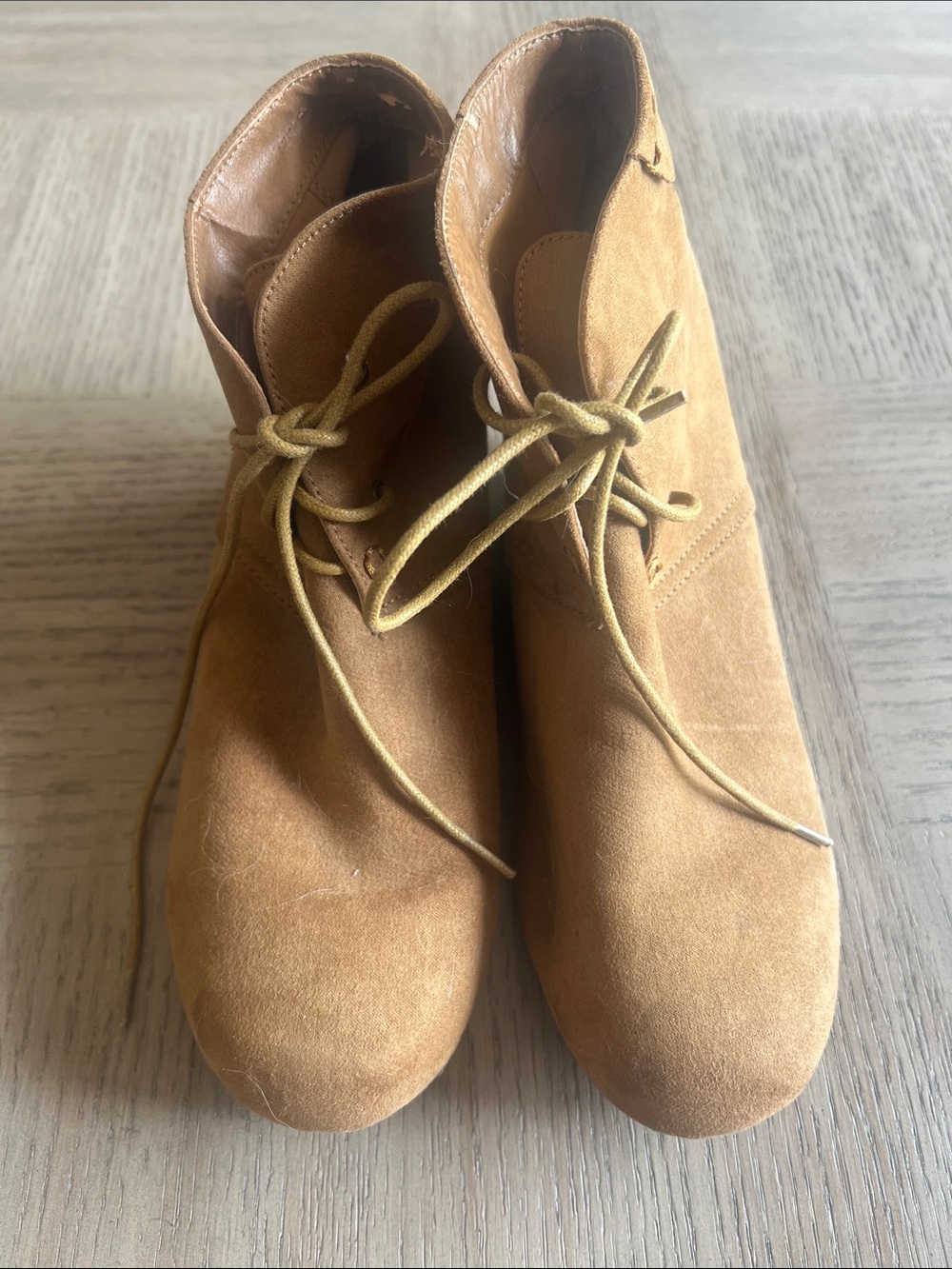 Cato women’s Chestnut Suede Lace-Up Chukka Boots - Picture 1 of 6